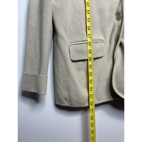 Lauren Ralph Lauren Women's Ivory Cotton Knit Blazer Size Large - Picture 12 of 12